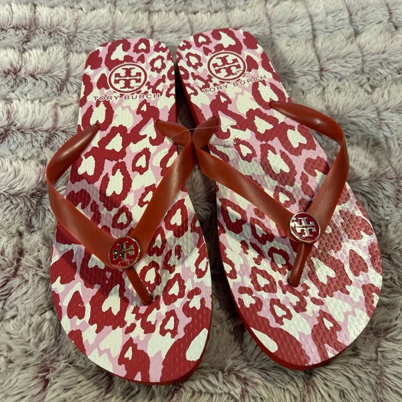 Tory Burch RedheartPrint Sandals size 11